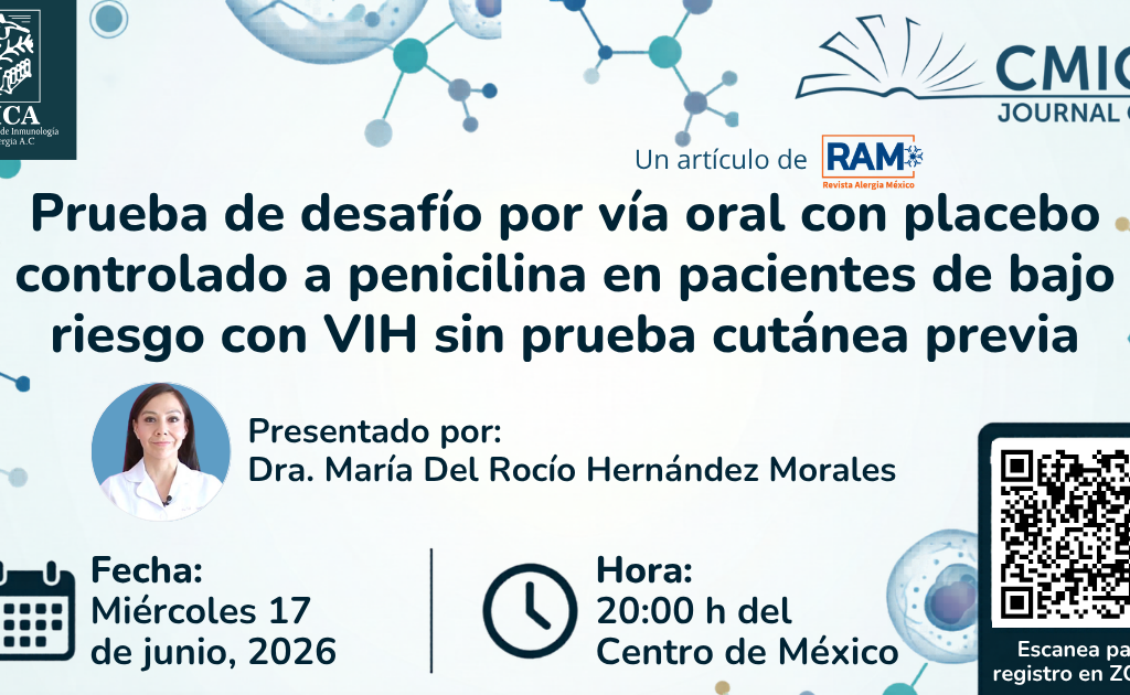 Prueba de desafío por vía oral con placebo controlado a penicilina en pacientes de bajo riesgo con VIH sin prueba cutánea previa